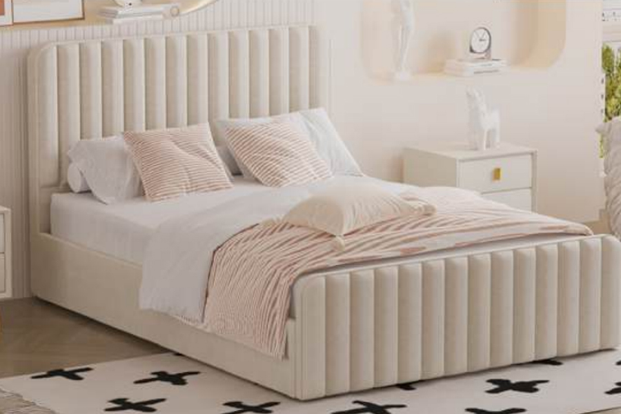 Khung giường lưu trữ ẩn bằng thang máy khí Ottoman 4480G
