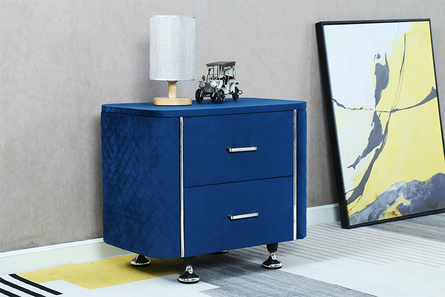 Bàn đầu giường/bàn giường nhung kim cương WSS954