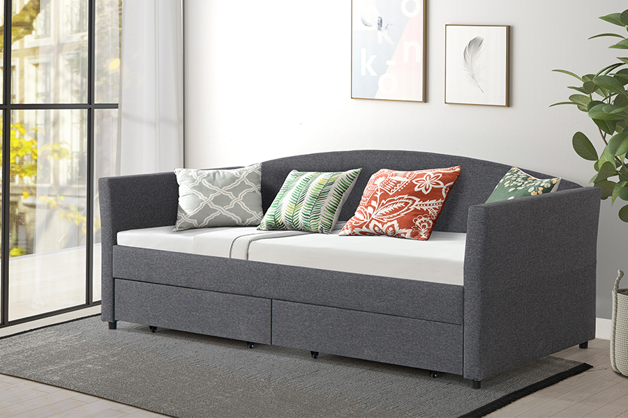 Giường sofa lưu trữ bằng vải lanh cotton thân thiện với da 4271D