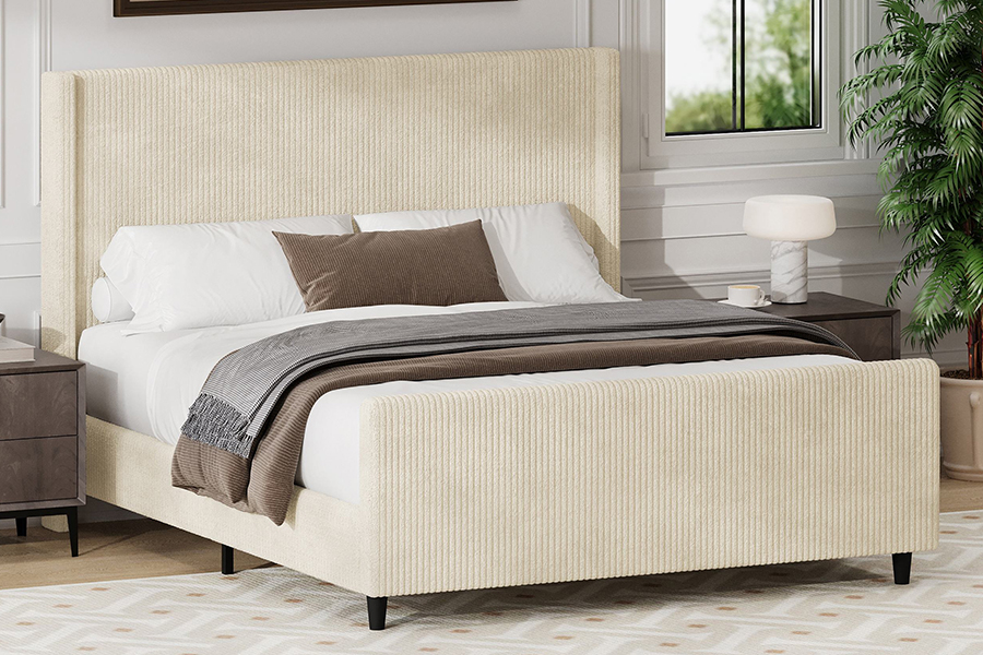 N12 Có thể điều chỉnh Wingback Khung giường bọc nệm có thể điều chỉnh dễ dàng