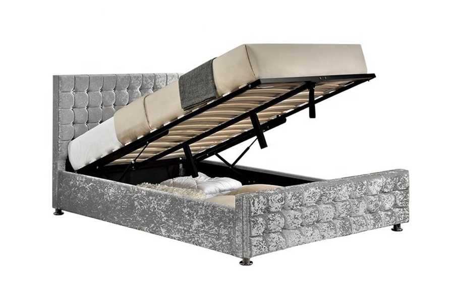 1150 Giường bọc vải mềm khung gỗ