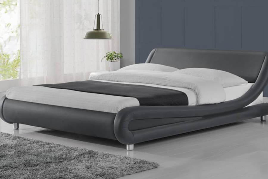1140 Khung giường bọc da tổng hợp bằng gỗ PU 1140