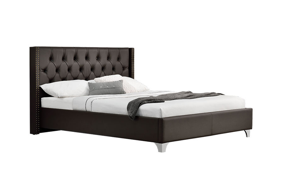 Giường bọc nệm kiểu dáng cổ điển 1210 Wing Design