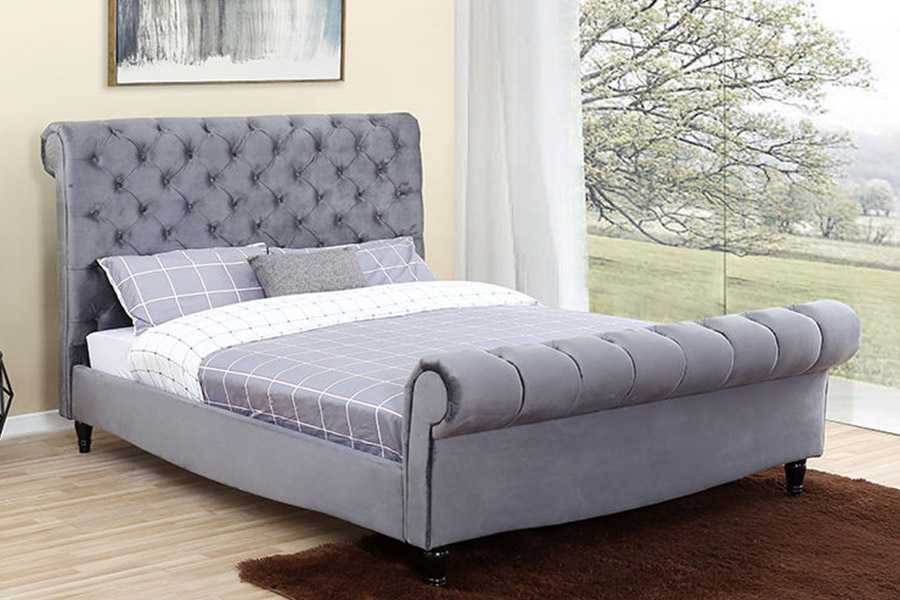 1393 Giường bọc nệm đầu giường cao cấp sang trọng
