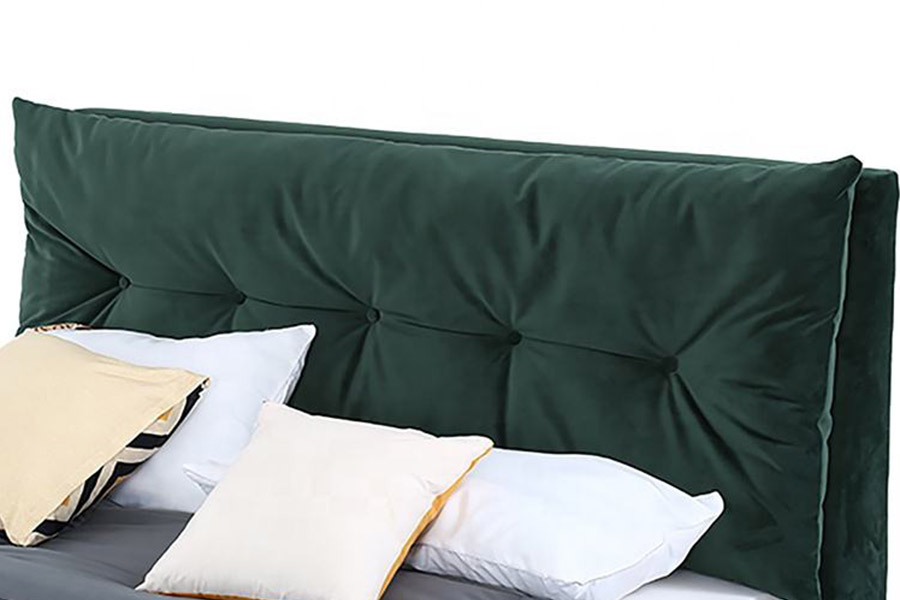 1392 Giường bọc vải nhung phong cách đơn giản hiện đại
