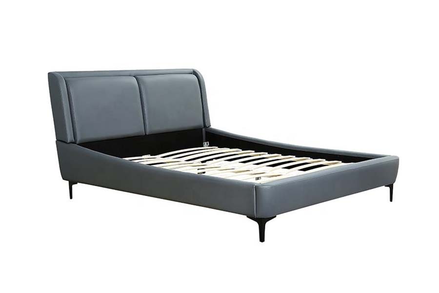 1584 Giường bọc da mềm đầu giường màu đen