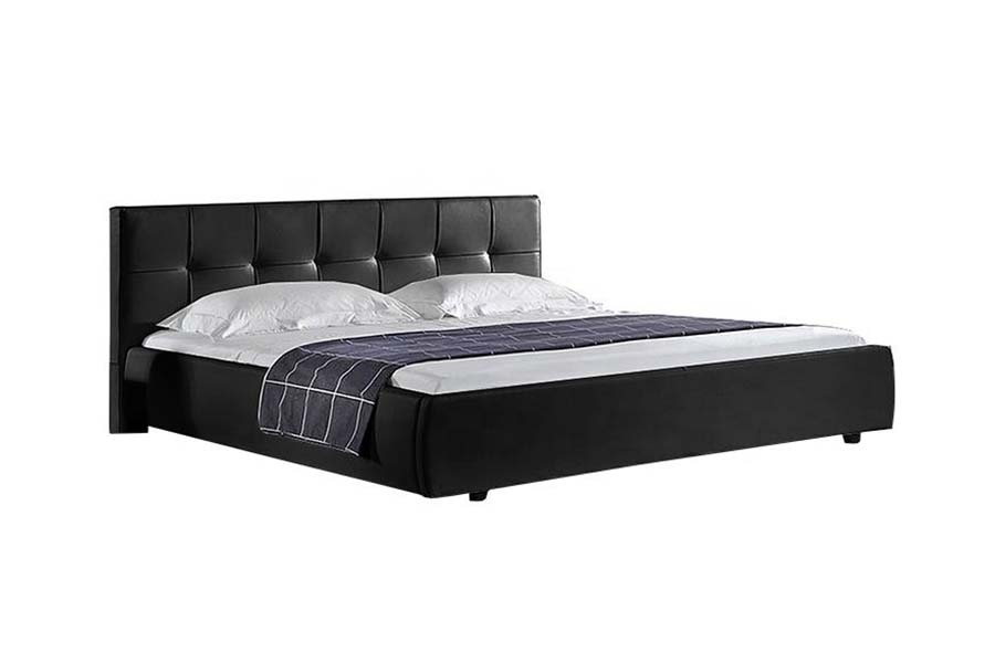 Khung giường bọc nệm LED mềm PU 1813 màu trắng