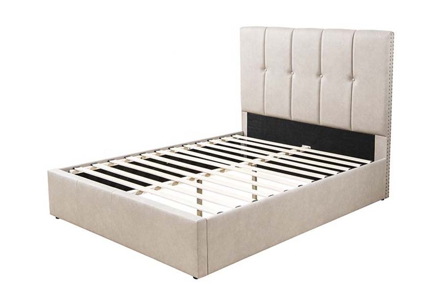 1616 King Size Soft Vải Thiết kế nút giường Giường bọc nệm