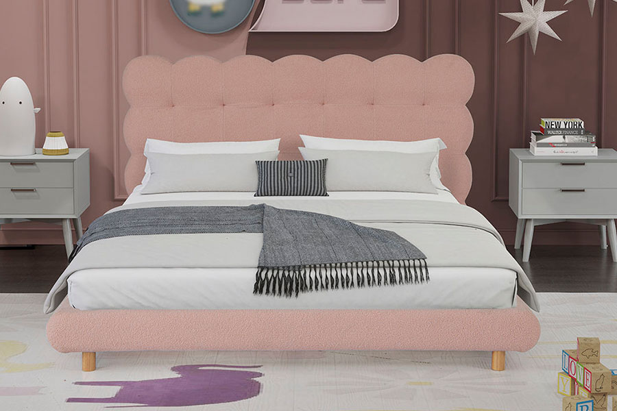 4134 Giường bọc vải Sherpa kiểu Pháp kiểu Pháp