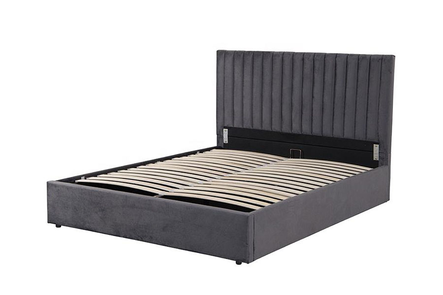 4088 Khung giường lưu trữ Ottoman nhung sang trọng nhẹ