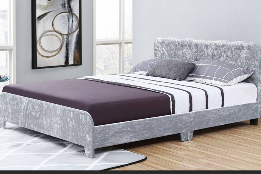 1142-3 Giường bọc vải lanh hiện đại Một hộp