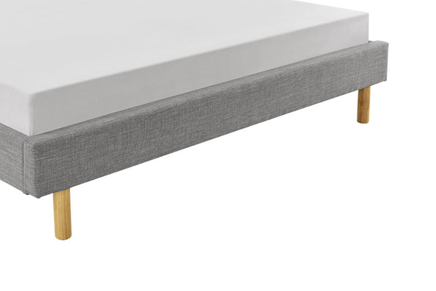 1159B Chân Gỗ Hiện Đại Vải Lanh Giường Đơn Chất Lượng Cao