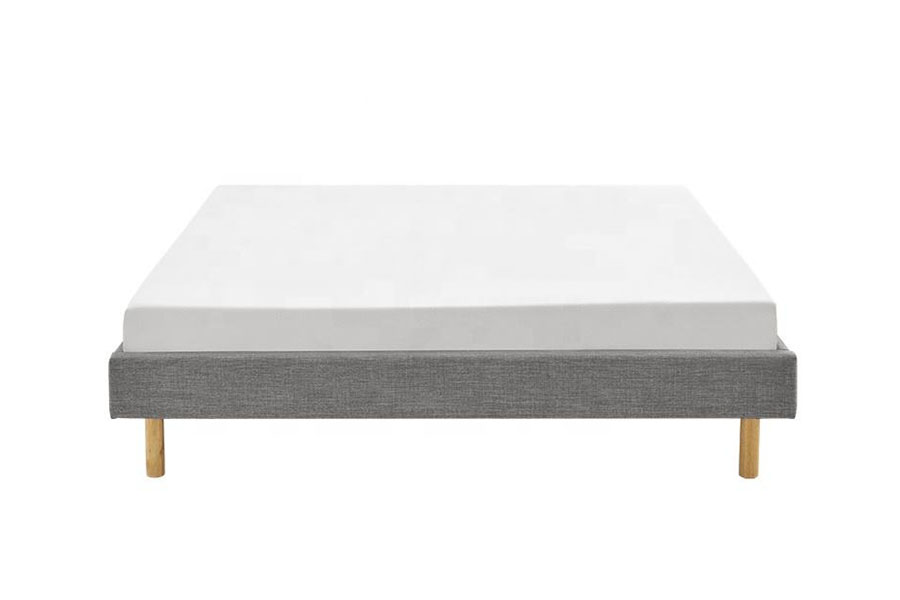 1159B Chân Gỗ Hiện Đại Vải Lanh Giường Đơn Chất Lượng Cao