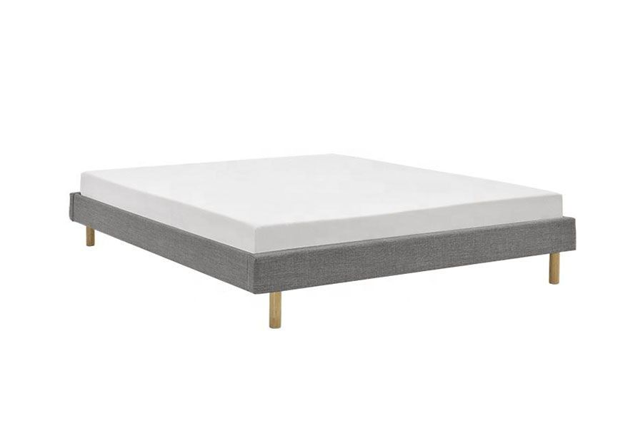 1159B Chân Gỗ Hiện Đại Vải Lanh Giường Đơn Chất Lượng Cao