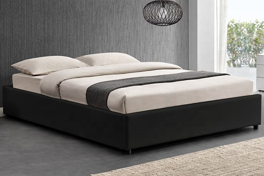 1155G Khung giường lưu trữ nâng khí khách sạn giả da hiện đại