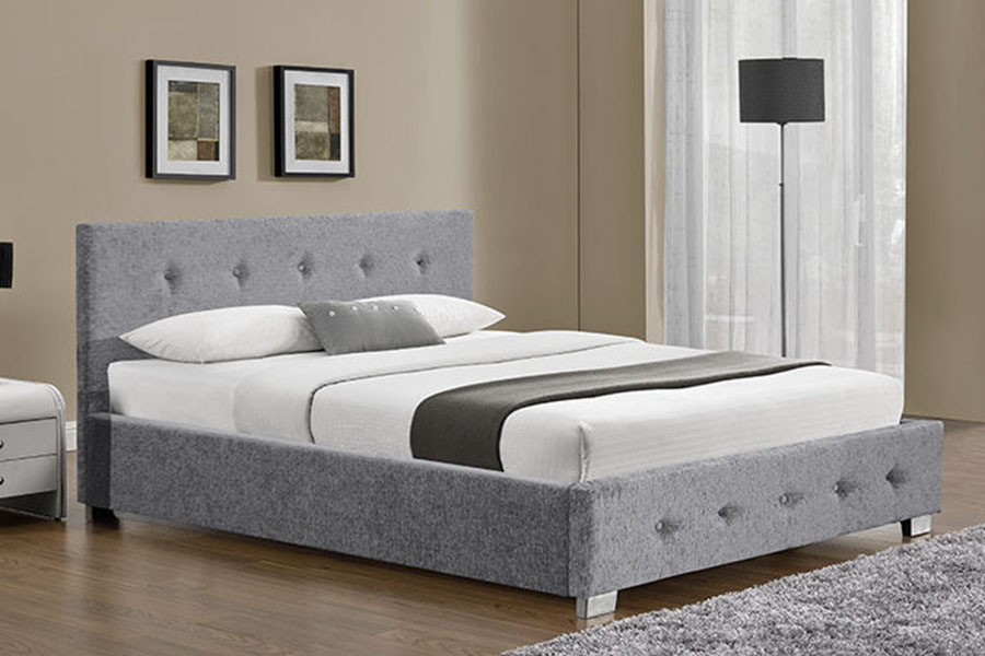 1191G Khung giường lưu trữ bọc vải cỡ King Ottoman