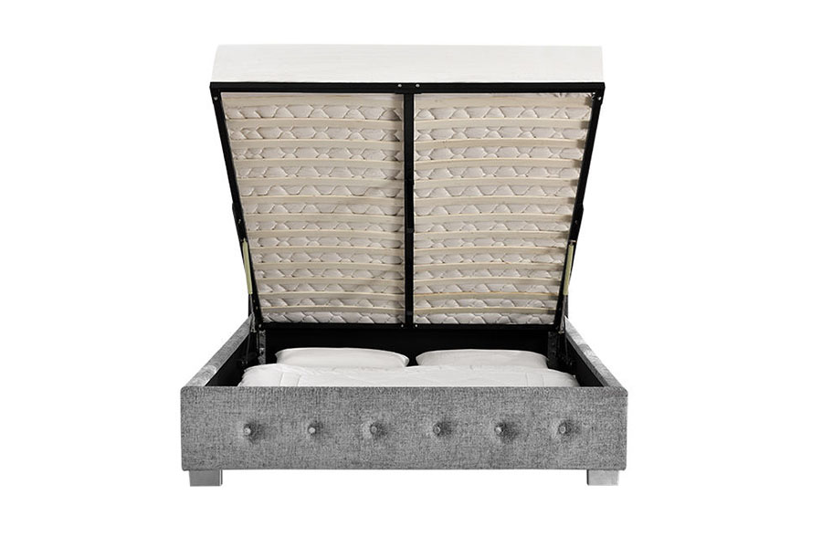 1191G Khung giường lưu trữ bọc vải cỡ King Ottoman