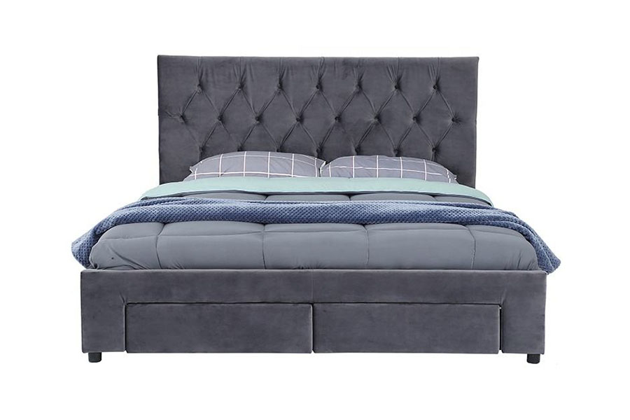 1406D Velvet King Đế gỗ có ngăn kéo bọc nệm chứa đồ