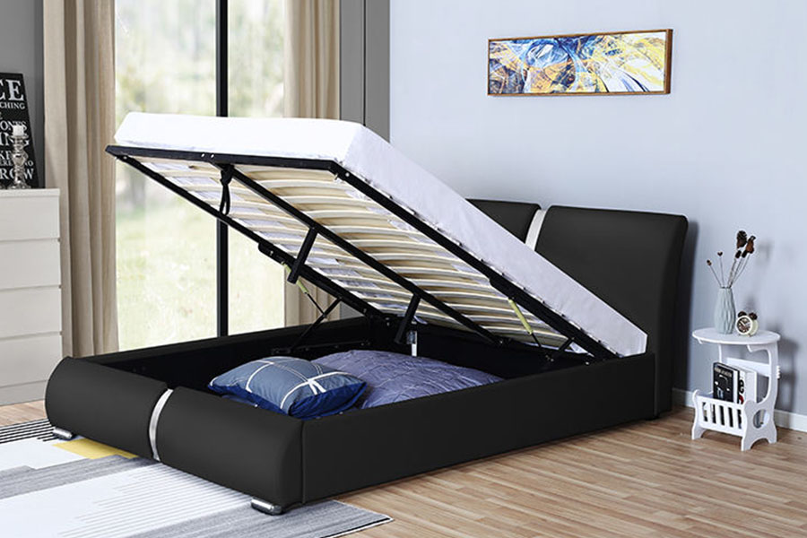 1285G Khung giường bọc nệm bằng da giả đa kích thước Ottoman