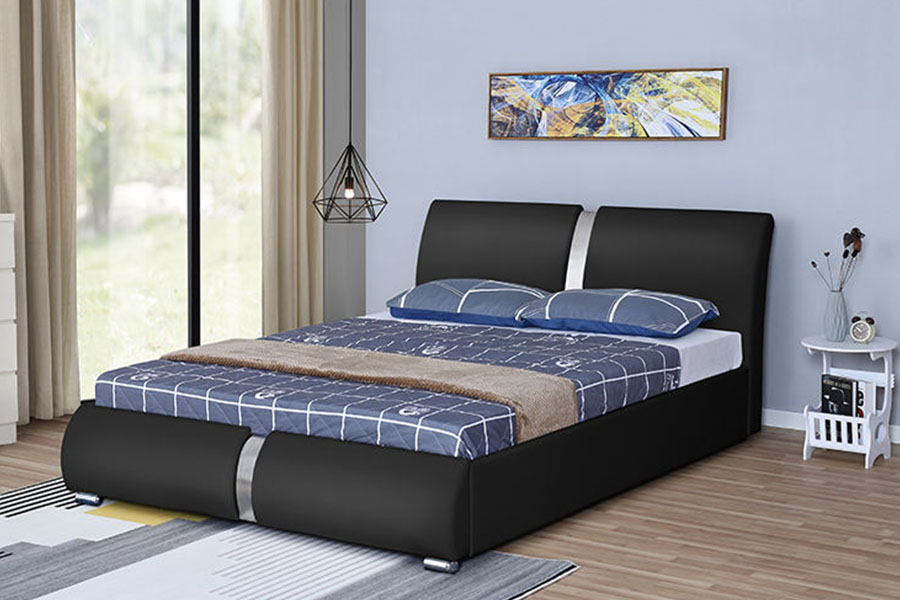 1285G Khung giường bọc nệm bằng da giả đa kích thước Ottoman