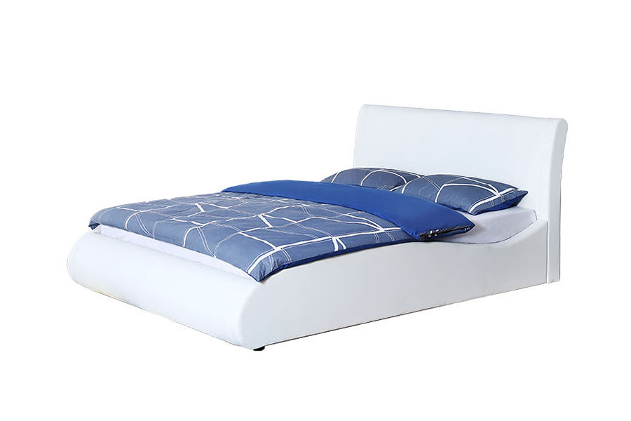 Khung giường lưu trữ phòng ngủ nâng khí bằng da giả đầu giường mềm 1280G